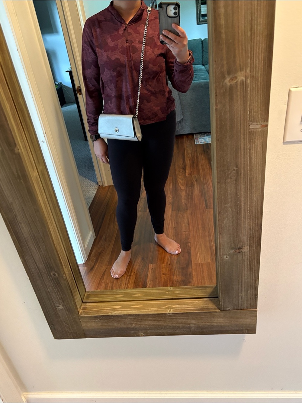 French Connection Metallic Silver Crossbody Purse